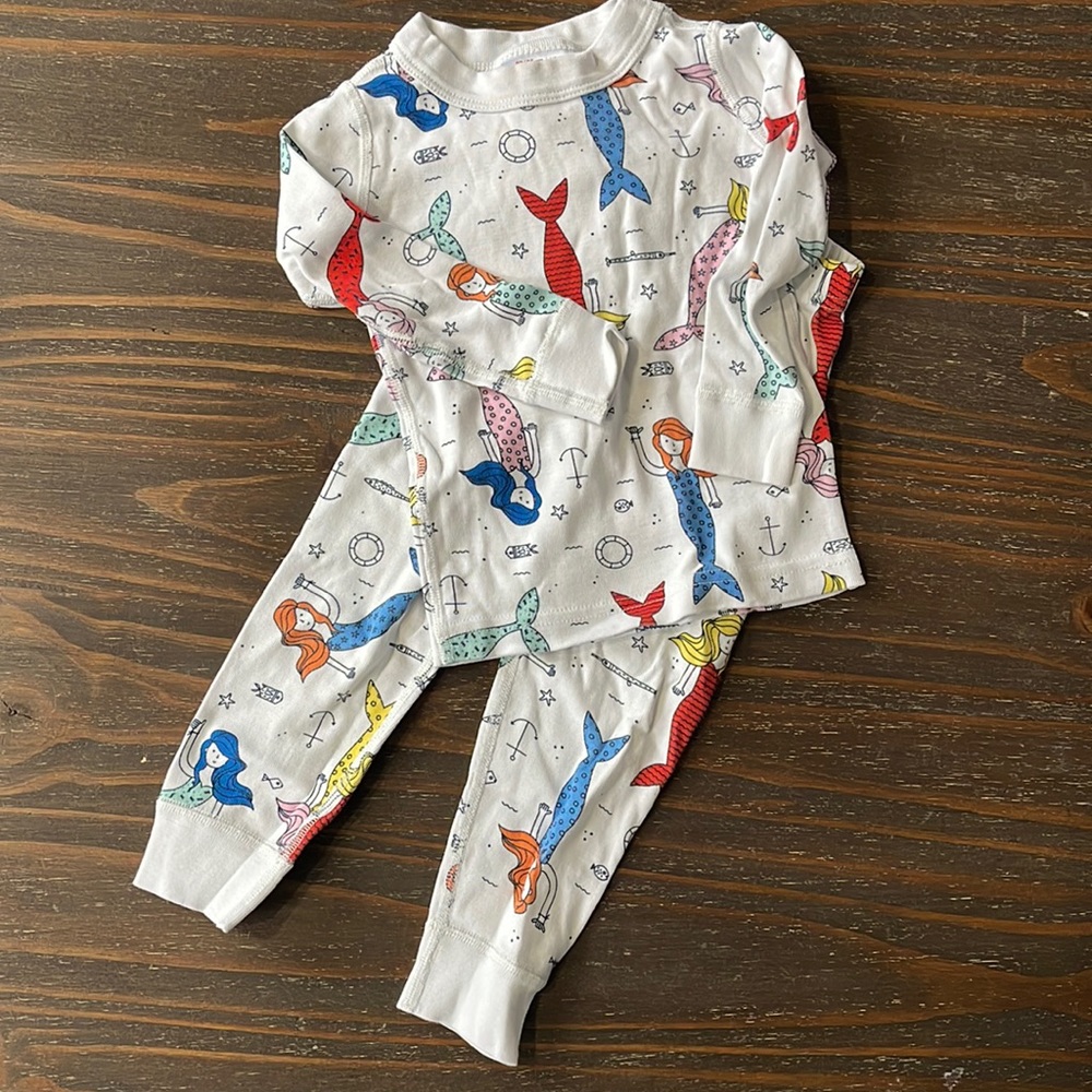 Hanna Andersson Mermaid Long John pajama set